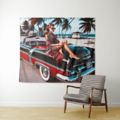 Girl with Car タペストリー (インサイチュ(横))