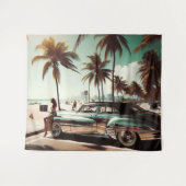 Girl with Car タペストリー (正面(横))