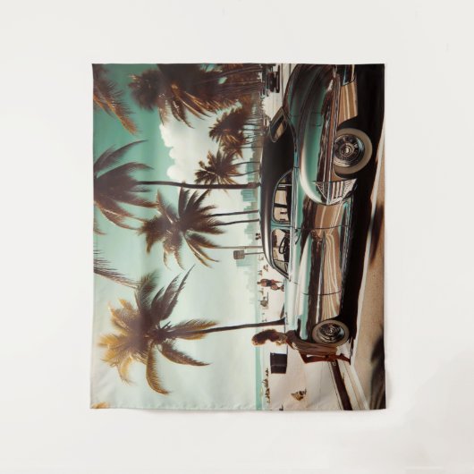 Girl with Car タペストリー (正面)