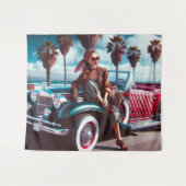 Girl with Car タペストリー (正面(横))