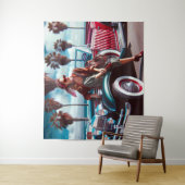 Girl with Car タペストリー (インサイチュ)