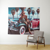 Girl with Car タペストリー (インサイチュ(横))