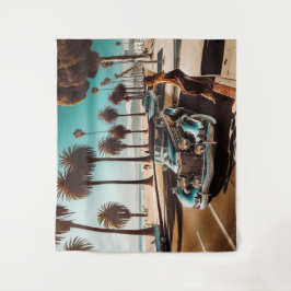 Girl with Car タペストリー