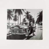 Girl with Car タペストリー (正面(横))