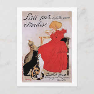 Girl with Cats, Alexandre Steinlen ポストカード