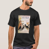 Girl with Cats, Alexandre Steinlen Tシャツ (正面)