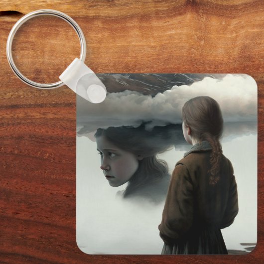 Girl with clouds キーホルダー (正面)