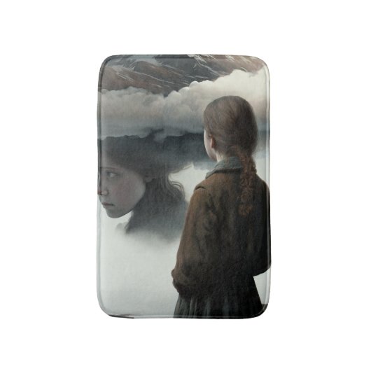 Girl with clouds バスマット (正面縦)