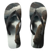 Girl with clouds ビーチサンダル (フットベッド)