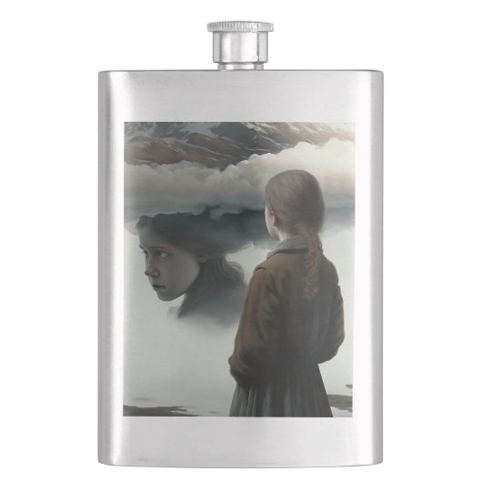 Girl with clouds フラスク (正面)