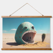 Girl with clouds 吊り下げ型タペストリー (正面3)