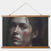 Girl with clouds 吊り下げ型タペストリー (正面2)