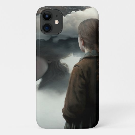 Girl with clouds Case-Mate iPhoneケース (裏面)