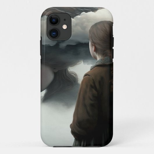 Girl with clouds Case-Mate iPhoneケース (裏面)