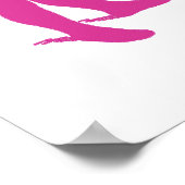 Girl with Dog Nursery Silhouette Gradient Pink Art ポスター (角)