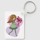 Girl With Flowers キーホルダー (裏面)