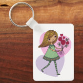 Girl With Flowers キーホルダー (正面)