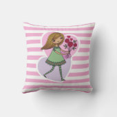 Girl With Flowers クッション (裏面)