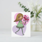 Girl With Flowers サンキューカード (スタンド正面)