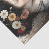 Girl with Flowers & Dragonfly Decoupage 薄葉紙 (詳細)