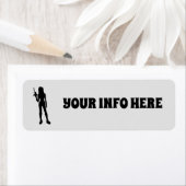 GIRL WITH GUN RETURN ADDRESS LABELS ラベル (インサイチュ)