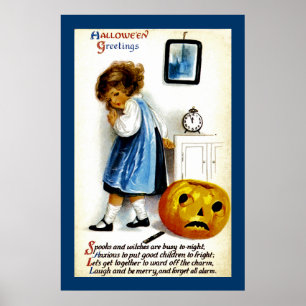 Girl with Jack o' Lantern ポスター