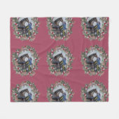 girl with jamie flowersWrapping Paper フリースブランケット (正面(横))