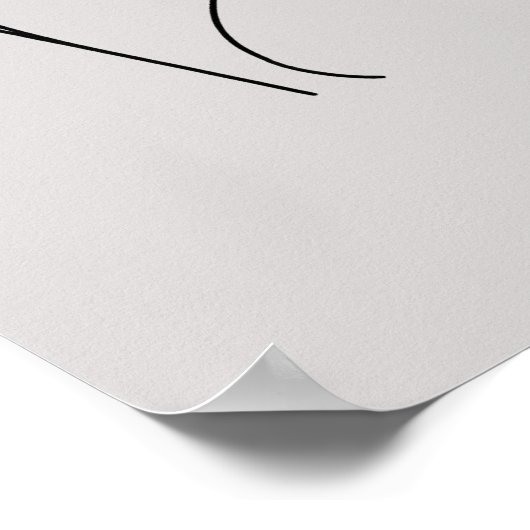 Girl with Kitten - Line Art ポスター (角)