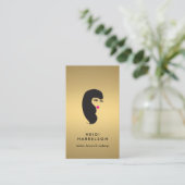 Girl with Lashes on フェイク金ゴールド美しいII 名刺 (スタンド正面)