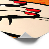 Girl with Lollipopl Pop Art Poster ポスター (角)