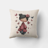 Girl with Magic Wand and Butterflies クッション (裏面)