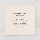 Girl with Magic Wand and Butterflies スクエア名刺 (裏面)