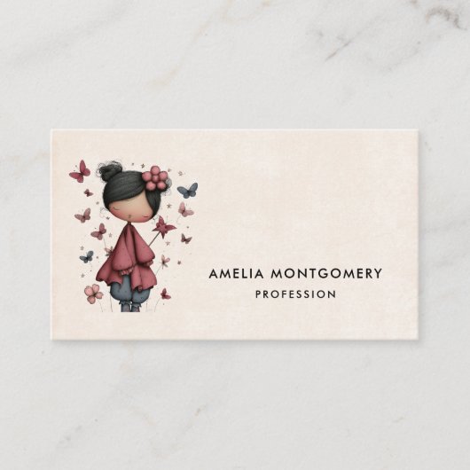Girl with Magic Wand and Butterflies 名刺 (正面)