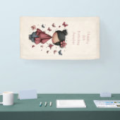 Girl with Magic Wand and Butterflies Birthday 横断幕 (トレードショー)