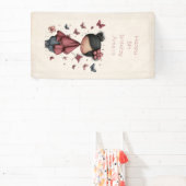 Girl with Magic Wand and Butterflies Birthday 横断幕 (インサイチュ)