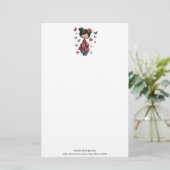 Girl with Magic Wand and Butterflies Cute 便箋 (スタンド正面)