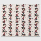 Girl with Magic Wand and Butterflies Pattern ラッピングペーパー (フラット)