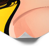 Girl with Orange Sunglasses Pop Art ポスター (角)