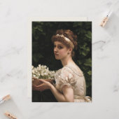 Girl With Pea Bloops (by Edward Poynter) カード (正面/裏面インサイチュ)
