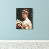 Girl With Pea Bloops (by Edward Poynter) キャンバスプリント (インサイチュ (ウッドフロア))