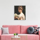 Girl With Pea Bloops (by Edward Poynter) キャンバスプリント (インサイチュ (リビング))