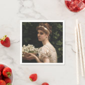 Girl With Pea Bloops (by Edward Poynter) スタンダードカクテルナプキン (インサイチュ)