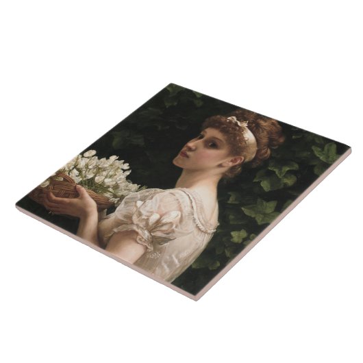 Girl With Pea Bloops (by Edward Poynter) タイル (側面)
