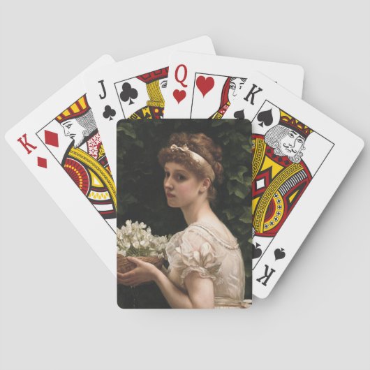 Girl With Pea Bloops (by Edward Poynter) トランプ (裏面)