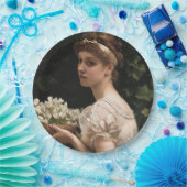 Girl With Pea Bloops (by Edward Poynter) ペーパープレート (パーティー)