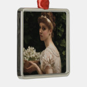 Girl With Pea Bloops (by Edward Poynter) メタルオーナメント (右)