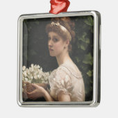 Girl With Pea Bloops (by Edward Poynter) メタルオーナメント (左)