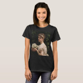 Girl With Pea Bloops (by Edward Poynter) Tシャツ (正面フル)
