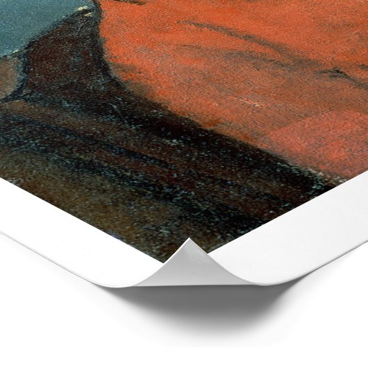 Girl with Pigtails, c.1918 (キャンバス上の油) ポスター (角)