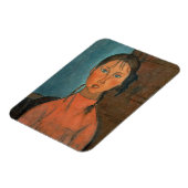 Girl with Pigtails, c.1918 (キャンバス上の油) マグネット (左側)